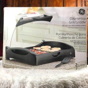 GE Countertop Full View Glass Top Grill Griddle